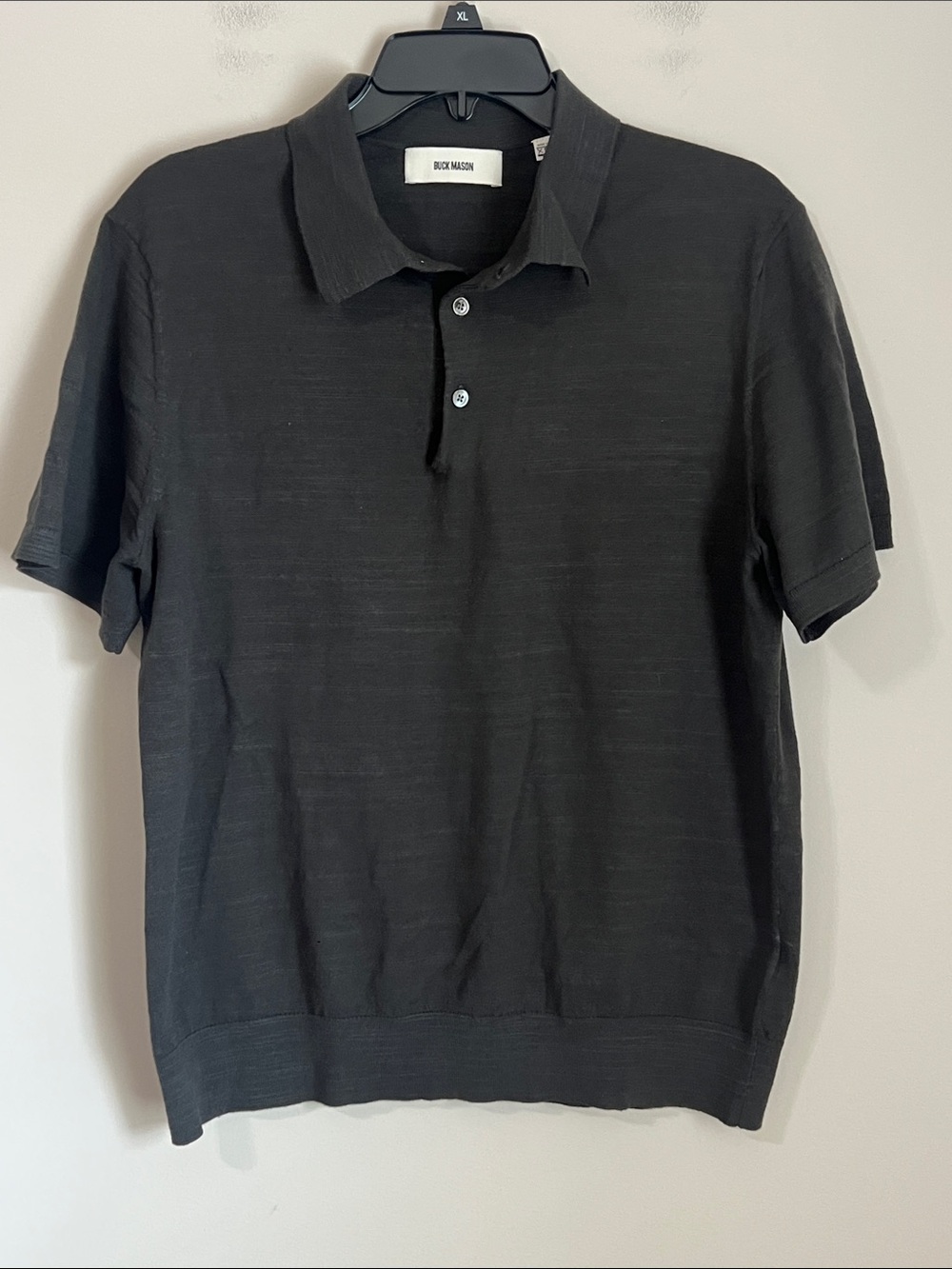 Buck Mason Cotton Knit Polo Avalon Polo Cotton Cavier Men's Medium